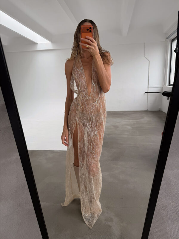 Платье Nude Shine без подклада